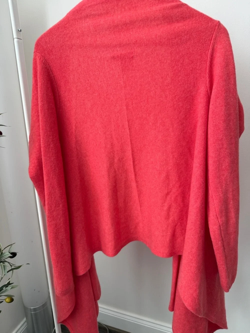 Red Twist  Cashmere Open Front Red Sweater Cardigan Size M